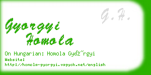 gyorgyi homola business card